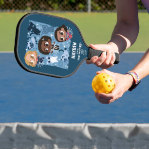 The Marvels Flying With Flerkittens Cartoon Pickleball Paddle