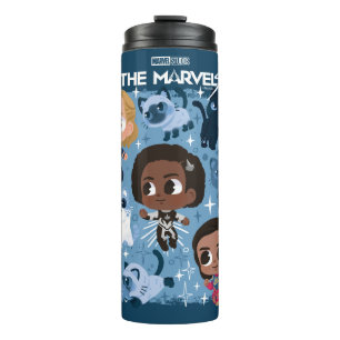 The Marvels Flying With Flerkittens Cartoon Thermal Tumbler