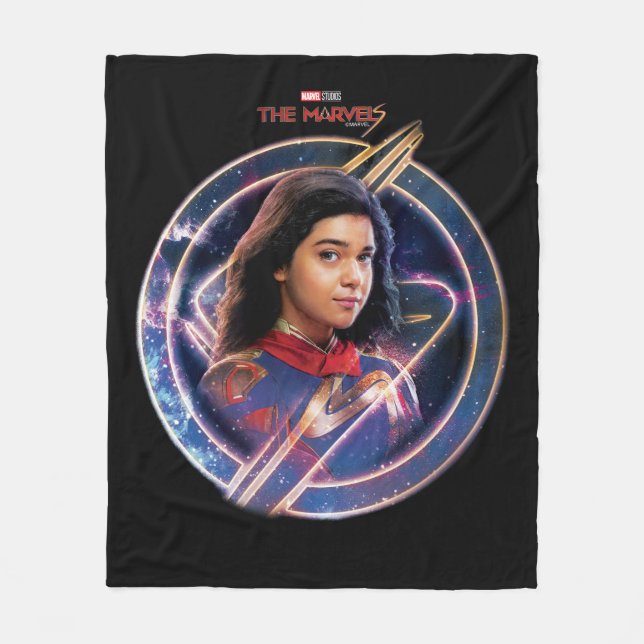 The Marvels Ms. Marvel Circle Badge Fleece Blanket (Front)