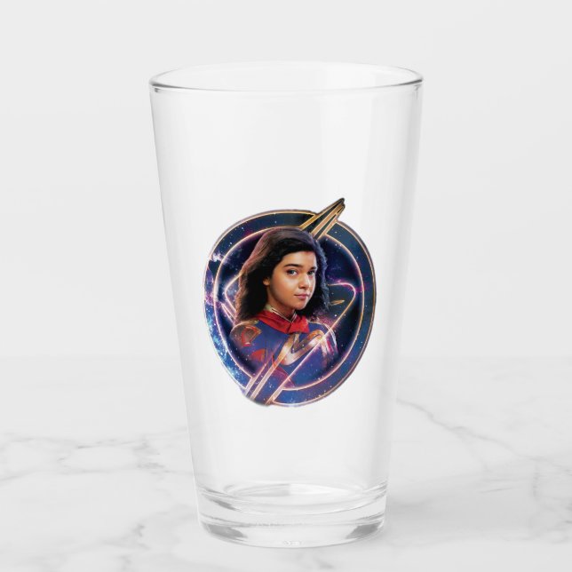 The Marvels Ms. Marvel Circle Badge Glass (Front)