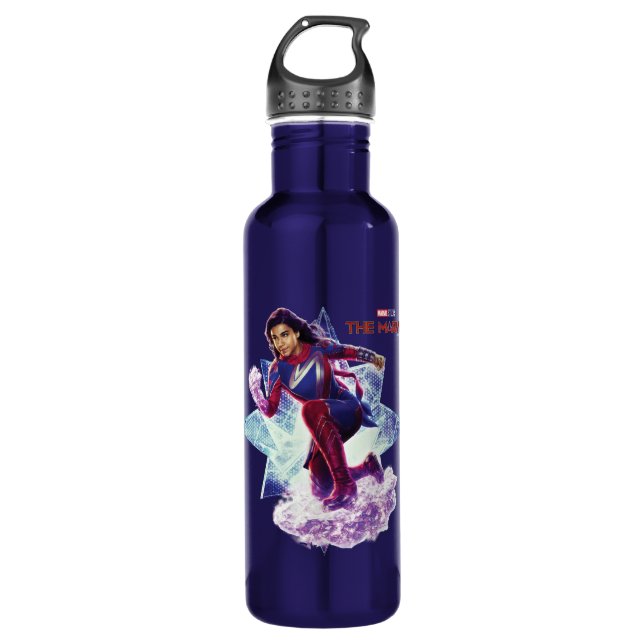 The Marvels Ms. Marvel Star Graphic 710 Ml Water Bottle (Front)