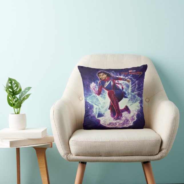 The Marvels Ms. Marvel Star Graphic Throw Pillow (Chair)