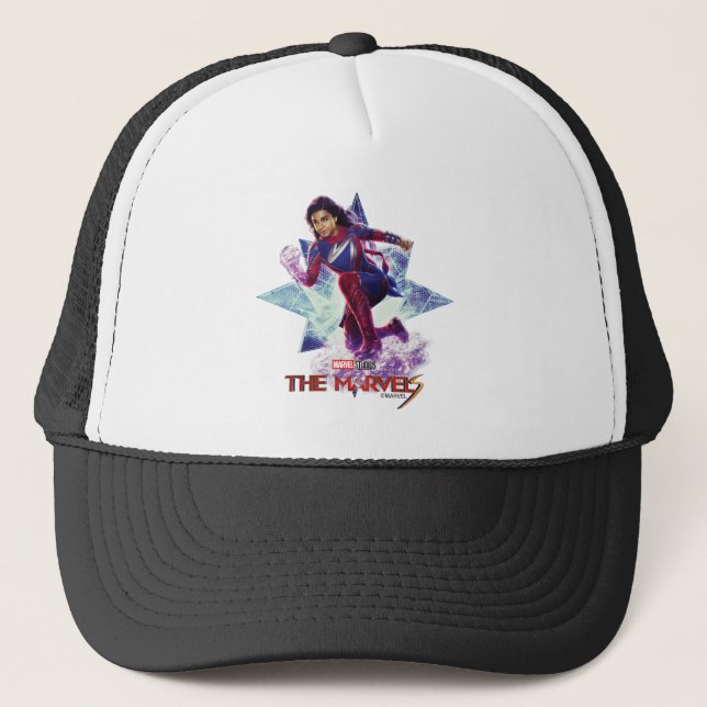 The Marvels Ms. Marvel Star Graphic Trucker Hat (Front)