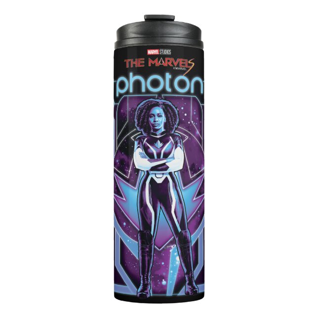 The Marvels Photon Character Badge Thermal Tumbler (Front)
