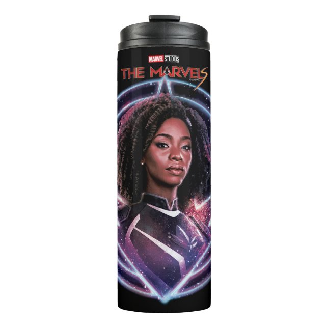 The Marvels Photon Circle Badge Thermal Tumbler (Front)