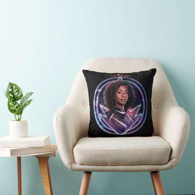 The Marvels Photon Circle Badge Throw Pillow (Chair)