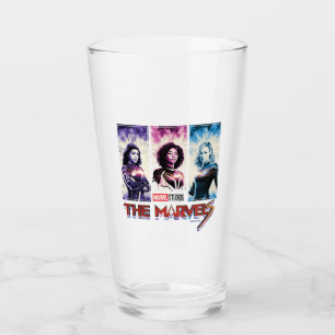 The Marvels Tri-Colour Panel Logo Badge Glass