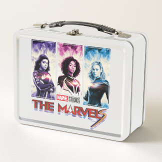 The Marvels Tri-Colour Panel Logo Badge Metal Lunch Box