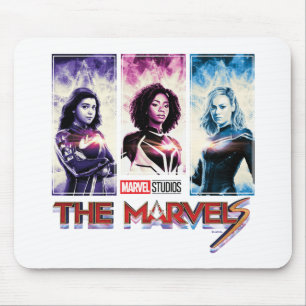 The Marvels Tri-Colour Panel Logo Badge Mouse Pad