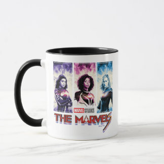 The Marvels Tri-Colour Panel Logo Badge Mug