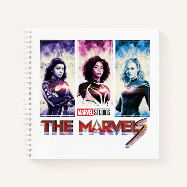 The Marvels Tri-Colour Panel Logo Badge Notebook (Front)