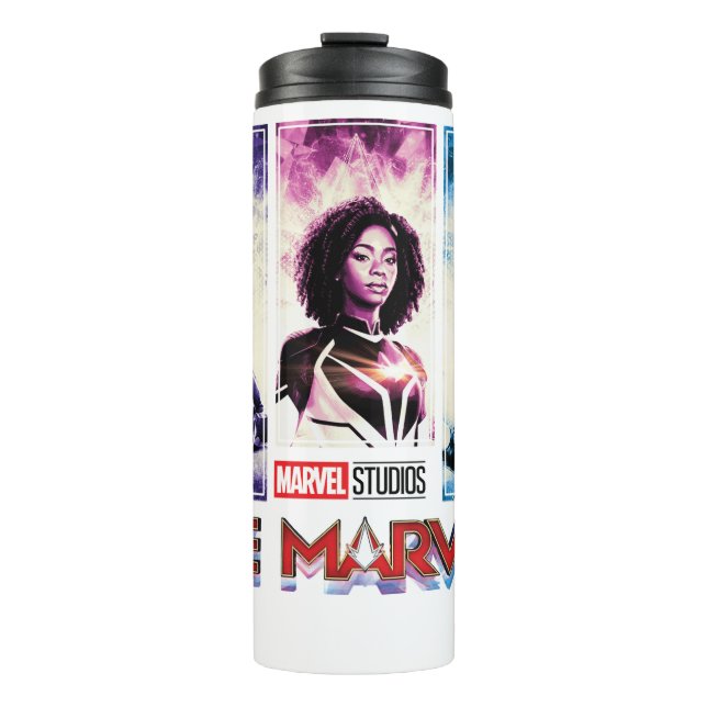 The Marvels Tri-Colour Panel Logo Badge Thermal Tumbler (Front)