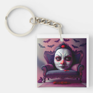 The Mask Stares Through The Back Of An Armchair Keychain