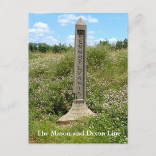 The Mason Dixon Line Postcard
