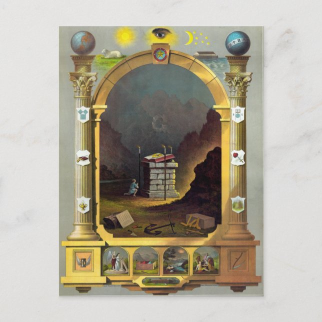 The Masonic Chart Postcard (Front)