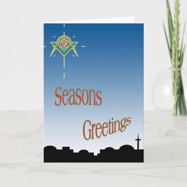 The Masonic Christmas Star Holiday Card (Front)
