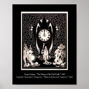 The Masque of the Red Death vintage illustration P Poster
