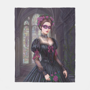 The Masquerade Victorian Fleece Blanket
