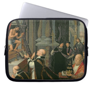 The Mass of St. Gregory (oil on canvas) Laptop Sleeve
