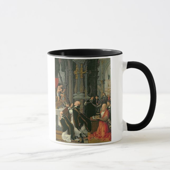 The Mass of St. Gregory (oil on canvas) Mug (Right)