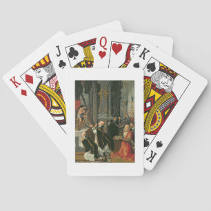 The Mass of St. Gregory (oil on canvas) Playing Cards
