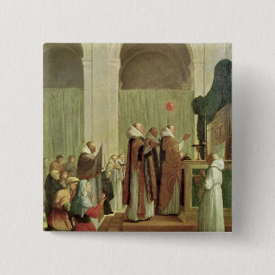 The Mass of St. Martin of Tours, 1654 2 Inch Square Button