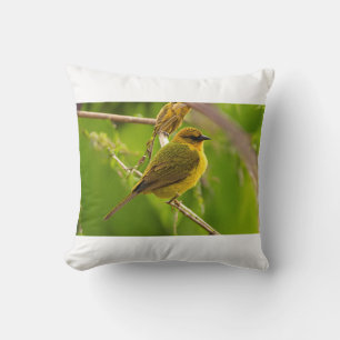 The Master Architect: Weaver Bird at Work Throw Pillow