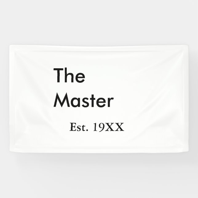 The Master boss name est year date man king title Banner (Horizontal)