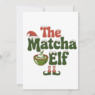 The Matcha Elf Magical Christmas Drink Holiday Card