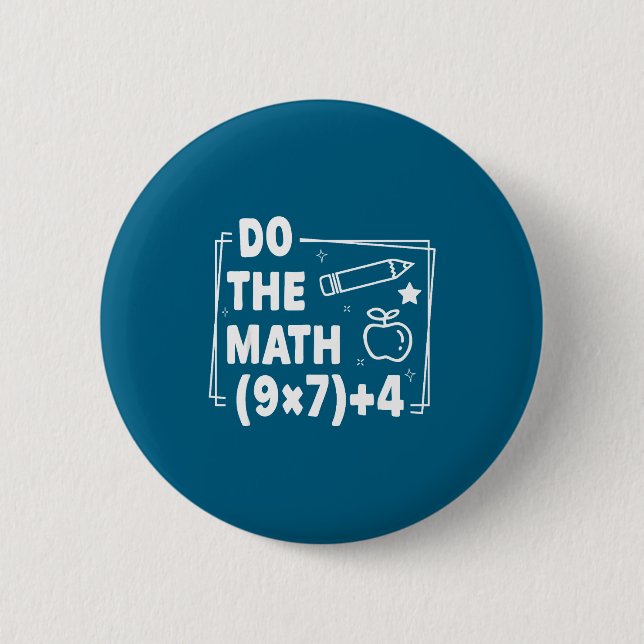 The Math 67 Meme Pemdas Elementary 2 Inch Round Button (Front)