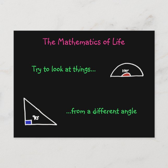 The Mathematics of Life Postcard (Front)