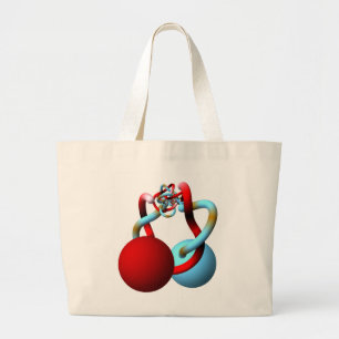 The Mating Dance of the Alexander Horned Spheres Large Tote Bag