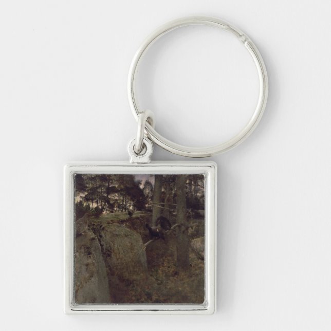 The Mating of the Capercaillies, 1888 Keychain (Front)