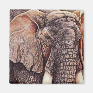 The Matriarch - African Elephant Magnet
