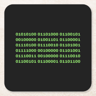 The Matrix is real Square Paper Coaster