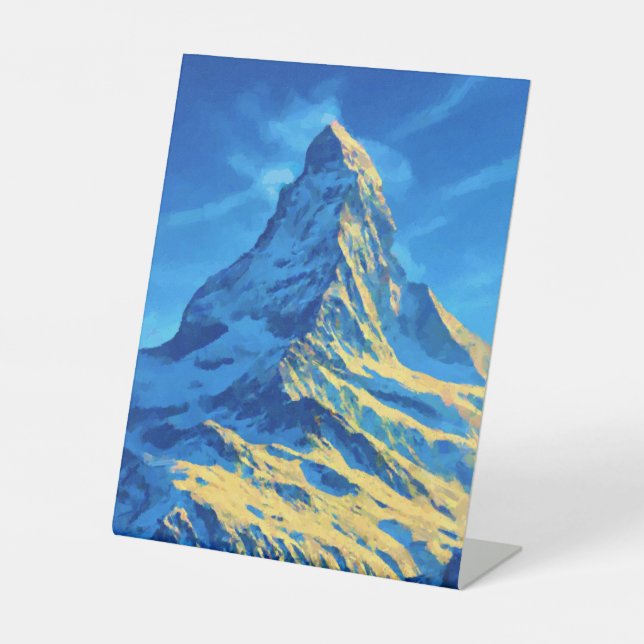 The Matterhorn Switzerland Pedestal Sign (Front)