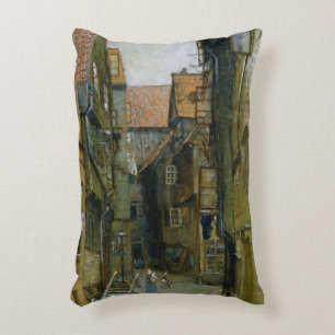 The Matthiasstrasse in Hamburg, 1891 Decorative Pillow