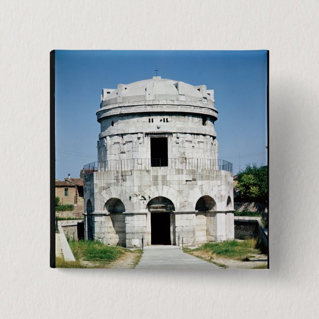 The Mausoleum of Theodoric 2 Inch Square Button (Front)