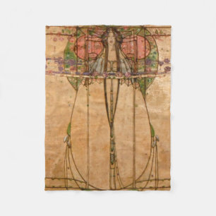 The May Queen - Margaret Macdonald Mackintosh Fleece Blanket