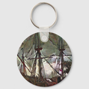 The Mayflower 2 in A.I. art whimsical Keychain