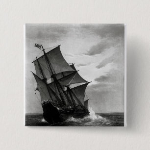 The Mayflower 2 Inch Square Button