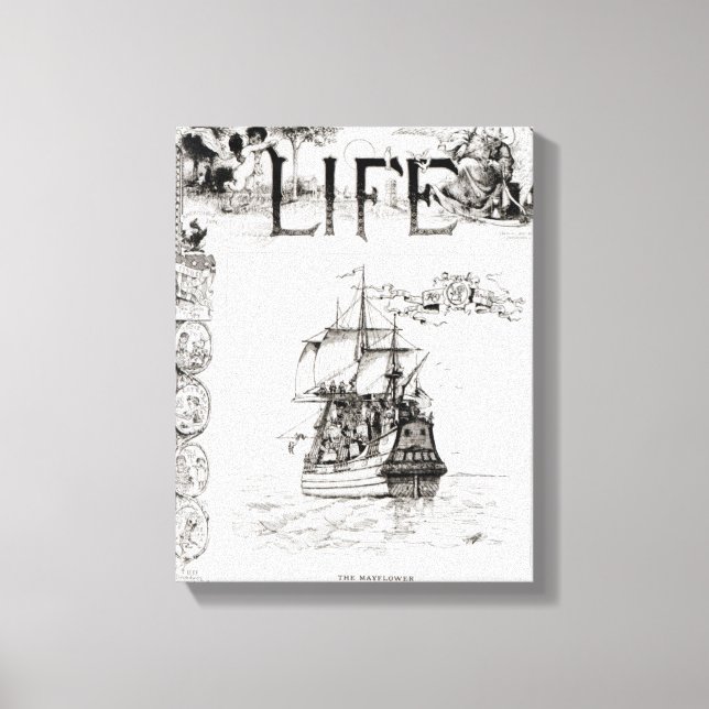 The Mayflower, front cover from 'Life' Canvas Print (Front)