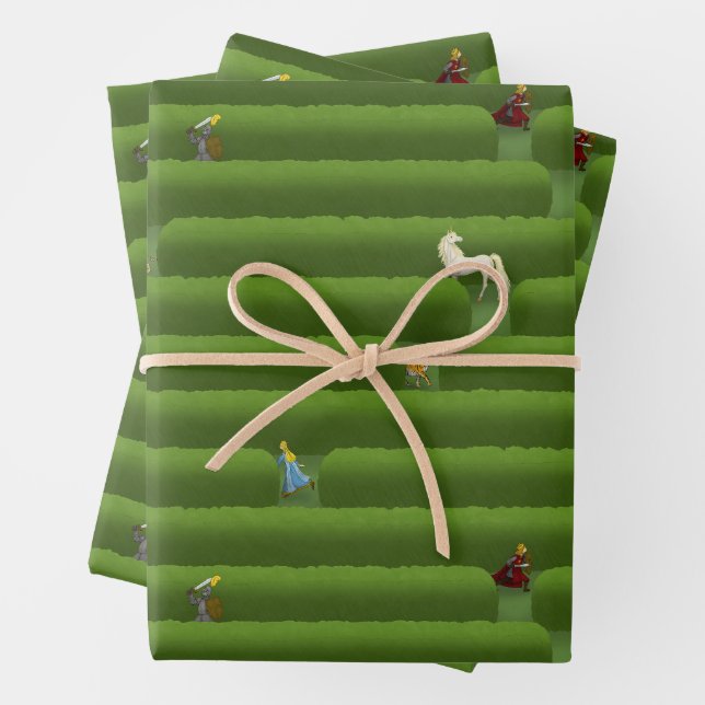 The Maze Fairytale Wrapping Paper Sheet (In situ)