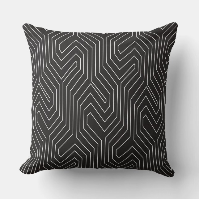 The Maze Throw Pillow (Front)