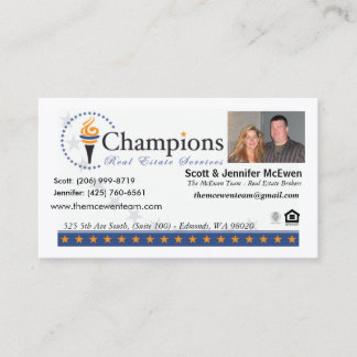The McEwen Team card (Champions Real Estate)