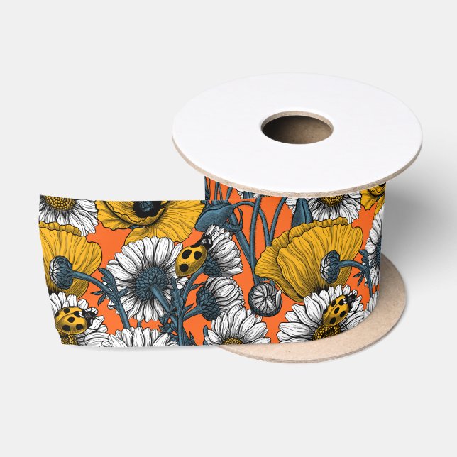 The meadow in yellow and blue satin ribbon (Spool)
