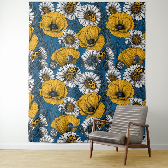 The meadow in yellow and blue tapestry (In Situ)
