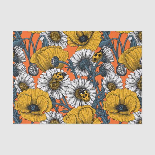 The meadow in yellow and blue tissue paper (Front)