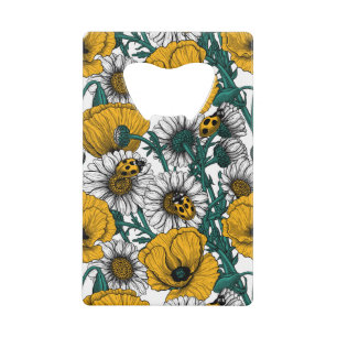 The meadow in yellow credit card bottle opener