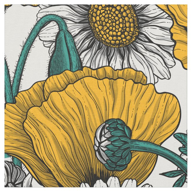 The meadow in yellow fabric (Close Up)